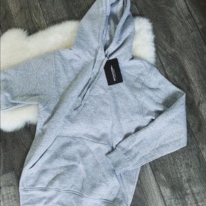 pretty little thing gray oversized hoodie